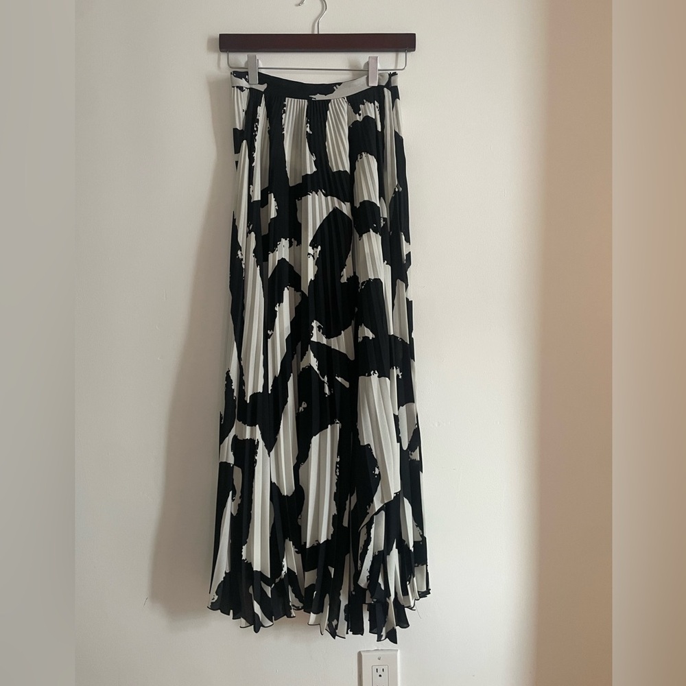 Proenza Schouler Pleated, Black and White Midi/Maxi Skirt